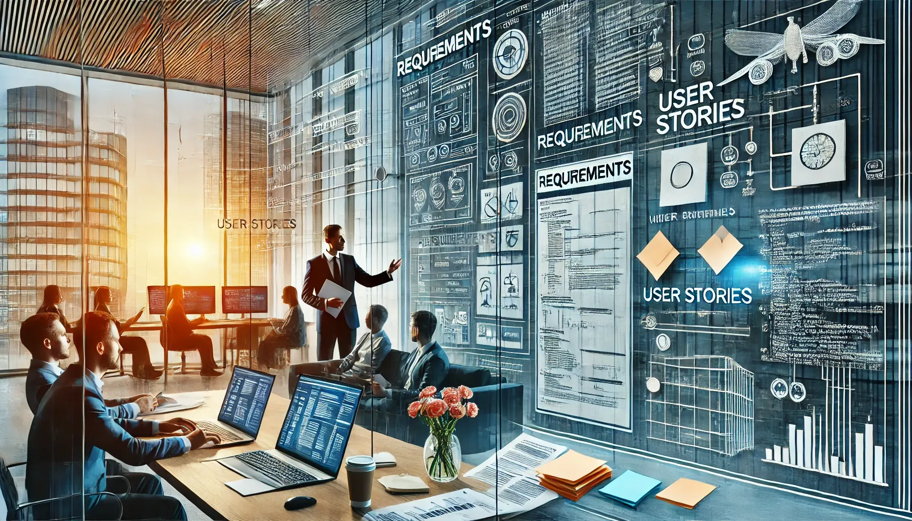 Requirements and user stories — bridging technical specifications and user perspective.