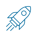 Graphical Icon of Rocket | Tech42 Software Solutions